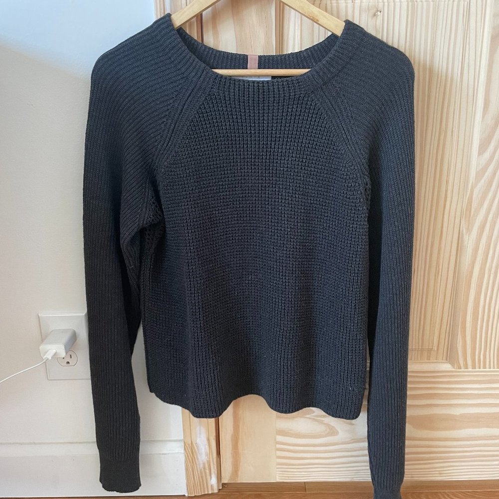 Lunya Pima Cotton Alpaca Waffle Knit Sweater - M